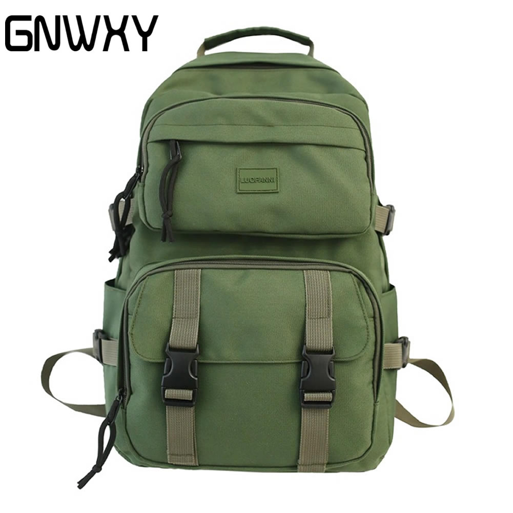 GNWXY Stilvolle Sport Rucksäcke Männer Frauen Paare Feste Farbe Taschen Große Kapazität Schul lässig Reise Rucksack