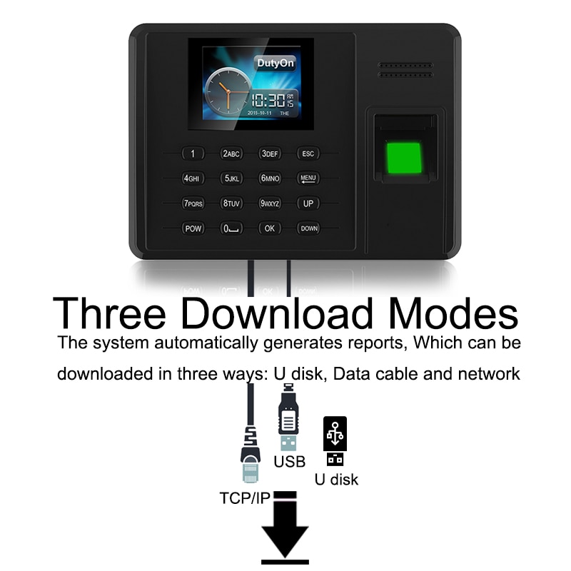 Eseye Attendance System Fingerprint TCPIP USB Password Office Time Clock Employee Recorder Device Biometric Time Attendance