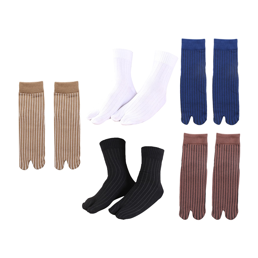 Chaussettes Tabi en coton élastique à 2 orteils, tongs unisexes, coupe basse, bateau, été