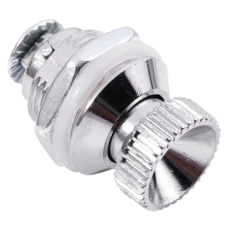 Lever lock for furniture, with round knob, external thread 1.7 cm