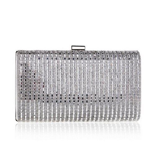 SEKUSA Diamanten Snoep Avondtasje Zomer Mode Vrouwelijke Kleine Dag Clutch Schouder Chain Handtassen Telefoon Sleutel Portefeuilles: YM1096silver