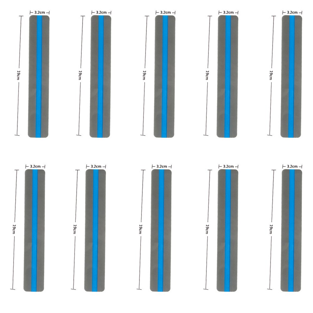 6/8/10 Pcs Transparent Reading Guide Strip School Supplies Highlighter Colored Overlays Plastic Bookmark For Dyslexia Student: 10Pcs-blue