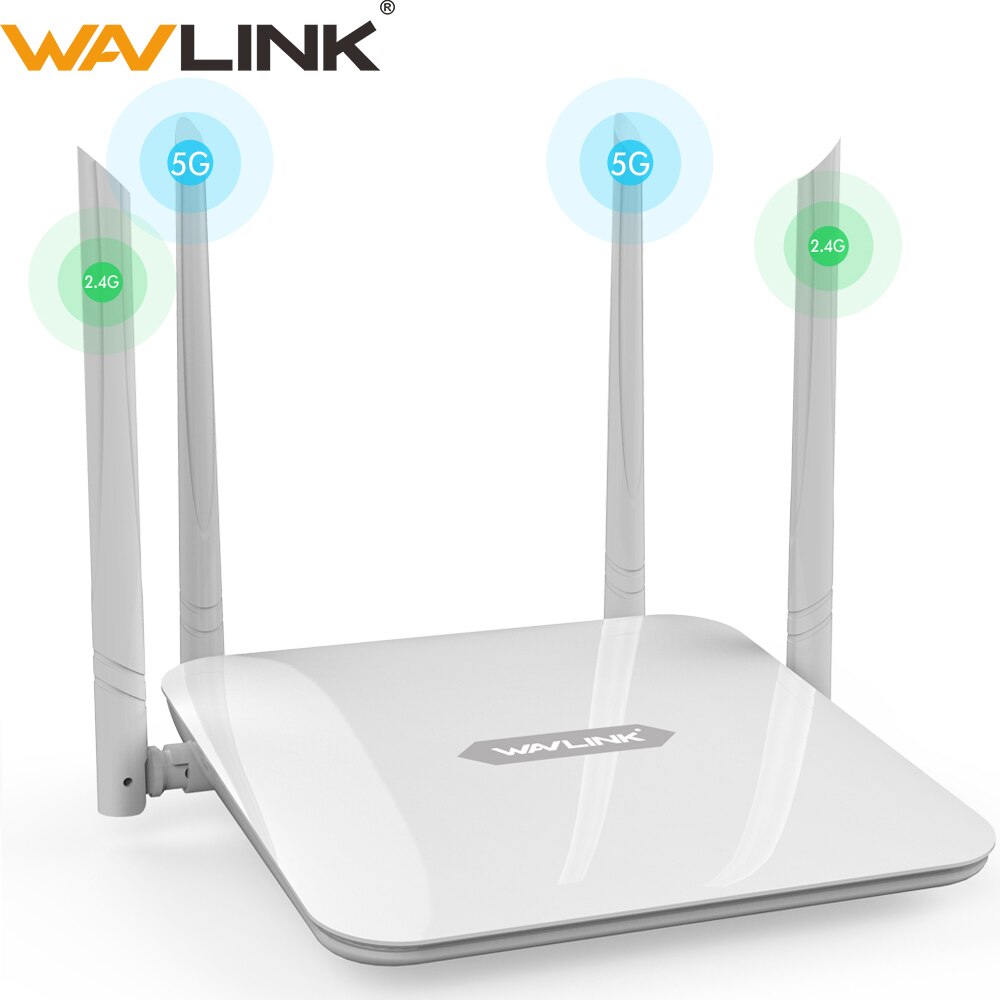 Wavlink Wifi Router AC1200 Draadloze Access Point 5Ghz + 2.4 Ghz Dual Band Smart Router Lange Range Extender Met 4x5dBi Antenne Wps