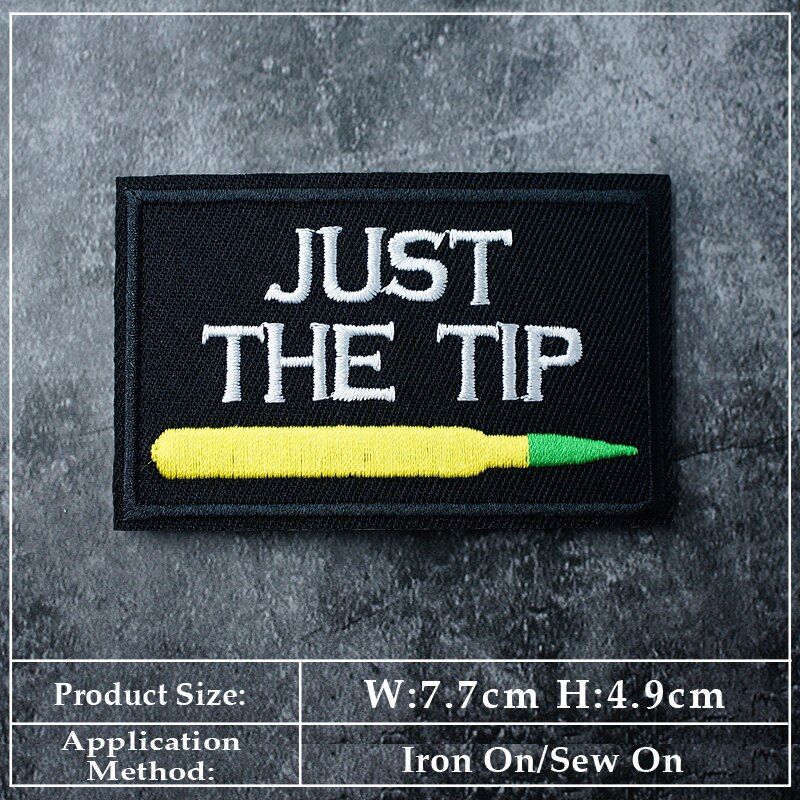 Black And White Text DIY Cloth Iron On Embroidered Badges Patches For Clothes Stickers Humorous Sentence: 44