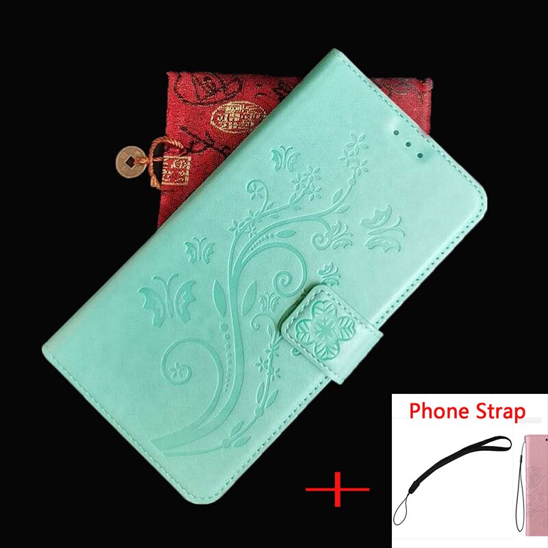Voor A1 Alpha 21 6.52 &quot Wallet Case Flip Lederen Telefoon Beschermhoes Pu Siliconen Shell: 044 blue
