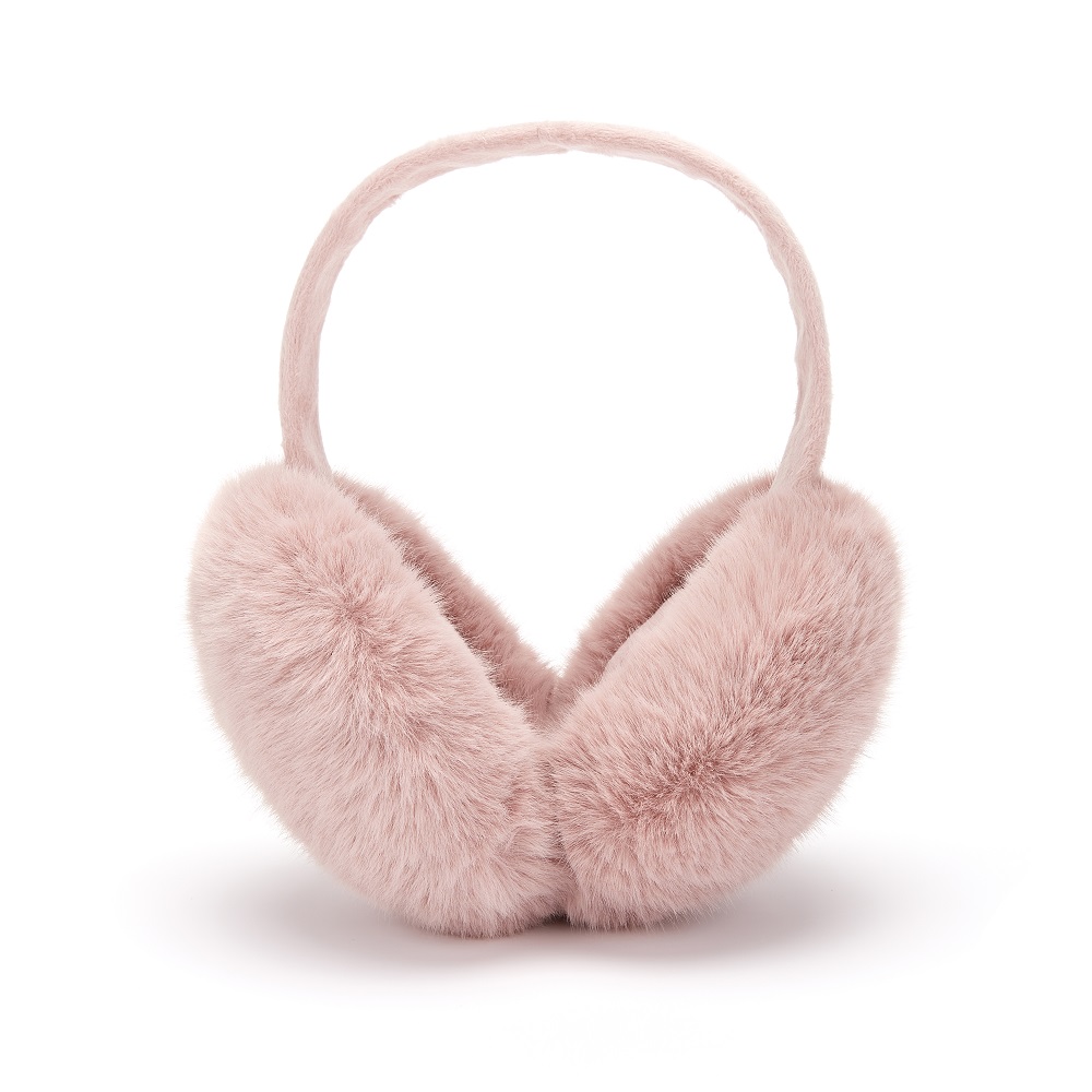 Anjj Ohrenschützer Faux Kaninchen ist hingefallen Hängen Ohr Abdeckung Warme Winter Ohrenschützer Pelz Ohrenschützer unisex Erwachsene Ohr Wärmer Falten: Rot