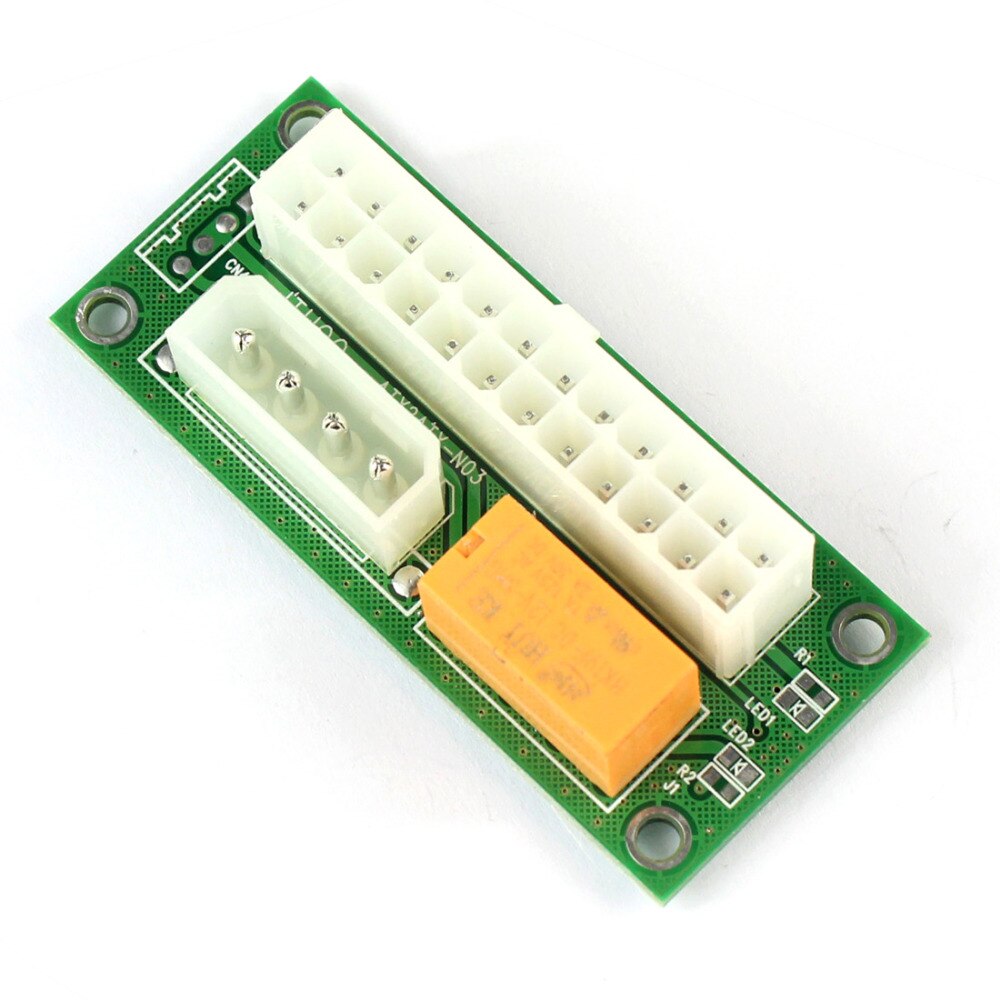 Atx 24 pin til molex 4 pin dual psu strømforsyning sync starter extender kabel kort til btc miner maskine