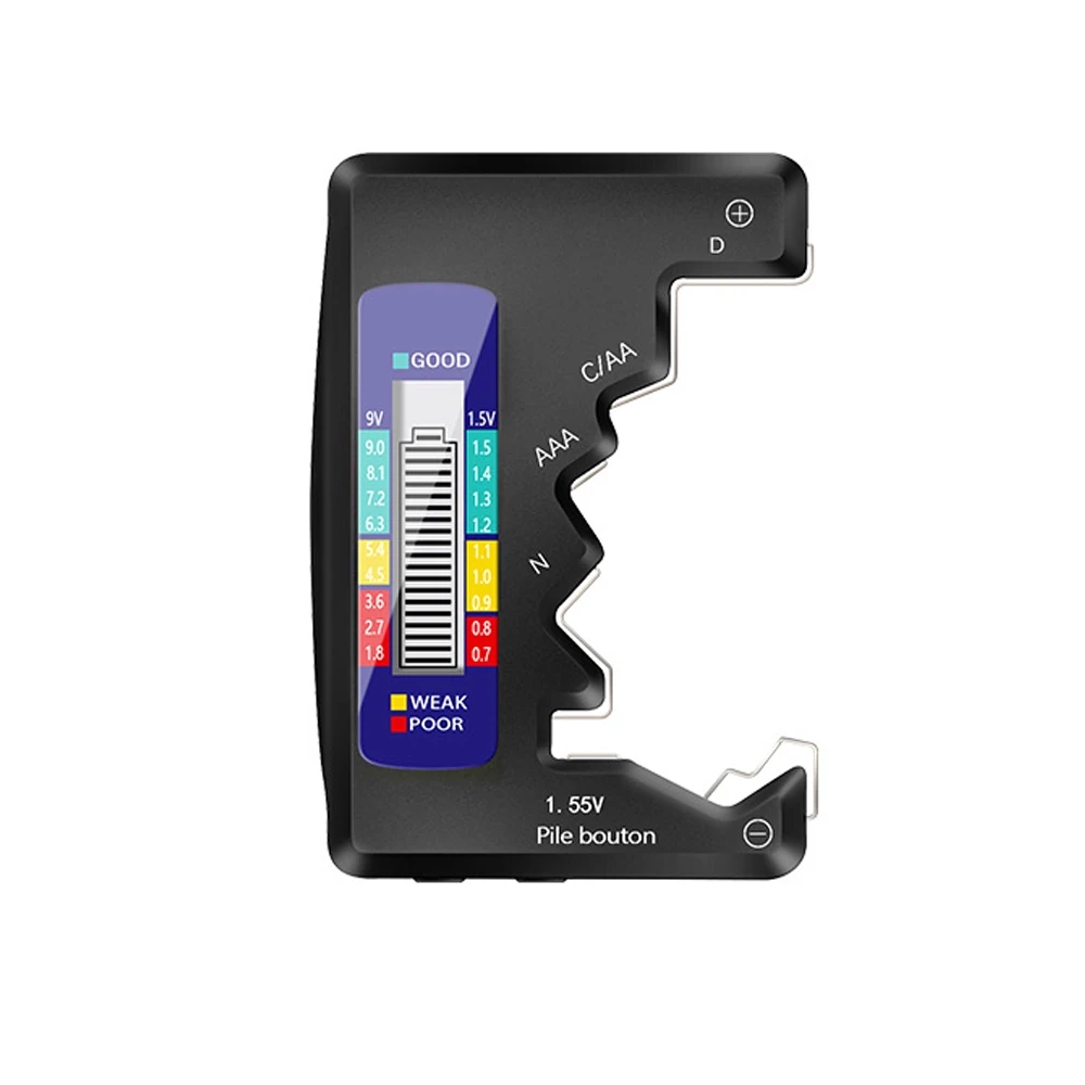 Batteries Tester Digital Capacity Universal Button For Lithum N /AAA/CAA/D/1.5V Cell Batteries Tester Checker BT168 Power: green