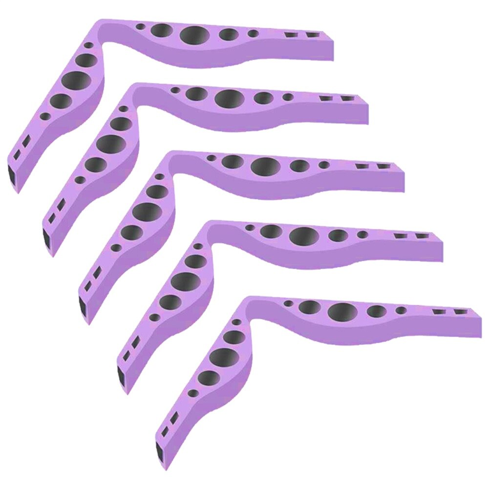 5pcs/pack Face Mask Silicone self-adhesive Nose Bridge Increases Breathing Space Anti-fogging Nose Bridge Myopia Glasses Mask: purple