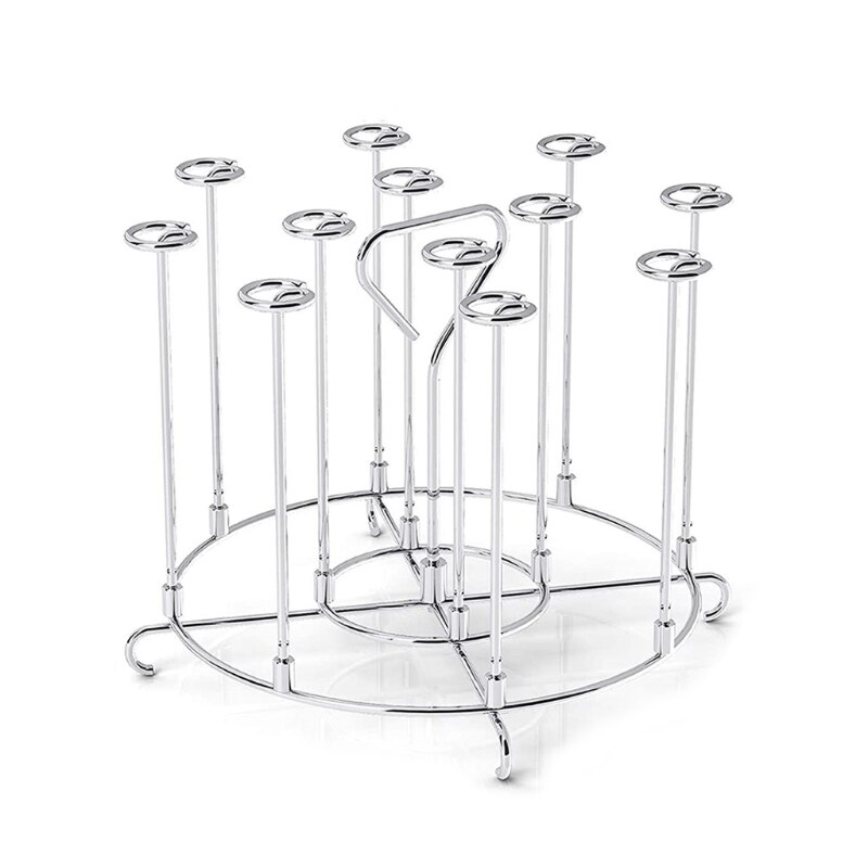 Air Fryer Accessory Vertical Chicken Grill Rack for Pressure Cooker Holder Tool: Silver