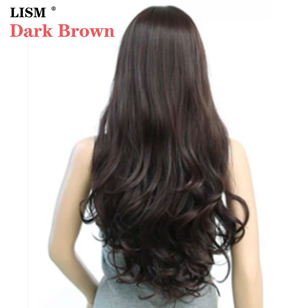 Perruque Lace Front Wig synthétique Naturelle pour femme | Perruque Naturelle Cosplay, Perruque Naturelle: A Dark Brown