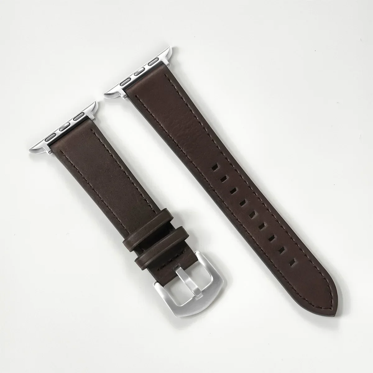 Klockarmband i kalvskinn till apple 5 se 7 klockarmband 8 kvinna 6 man 10 armband till iwatch 9 serien 49mm 44 45 46 42 40 41mm