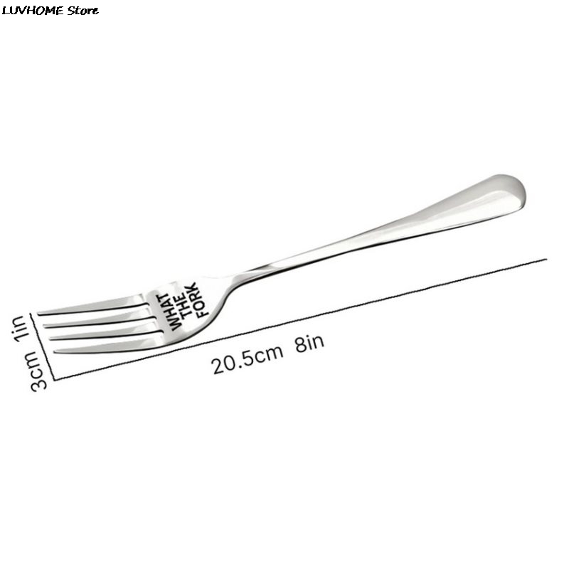 1pcs Cake Fruit Lettering-fork For Husband Wife And Family Stainless I Forking Love You Steel Kitchen Tool