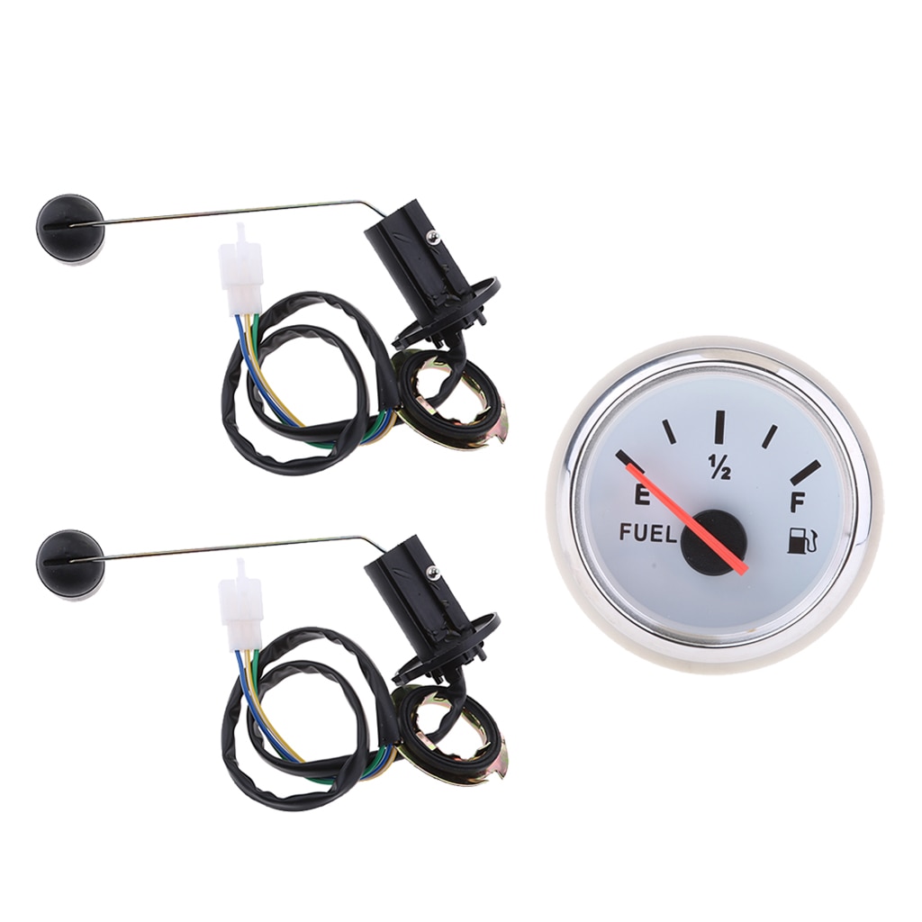 Magideal 3 x båd marine brændstof niveaumåler led + brændstofmåler niveau sensor hvid