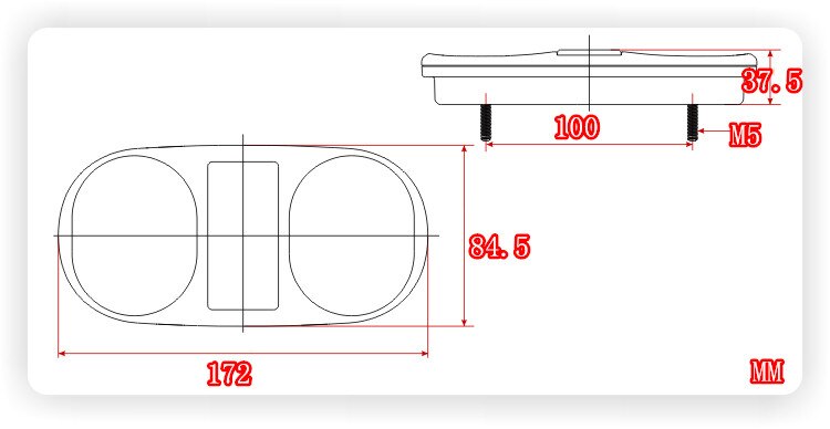Ego perävaunu 2 kpl  /1 pairtrailer led takavalot lamppu vene perävaunu 12v perävaunun osat kuorma -auto rakennettu rekisterikilven valo upotettava