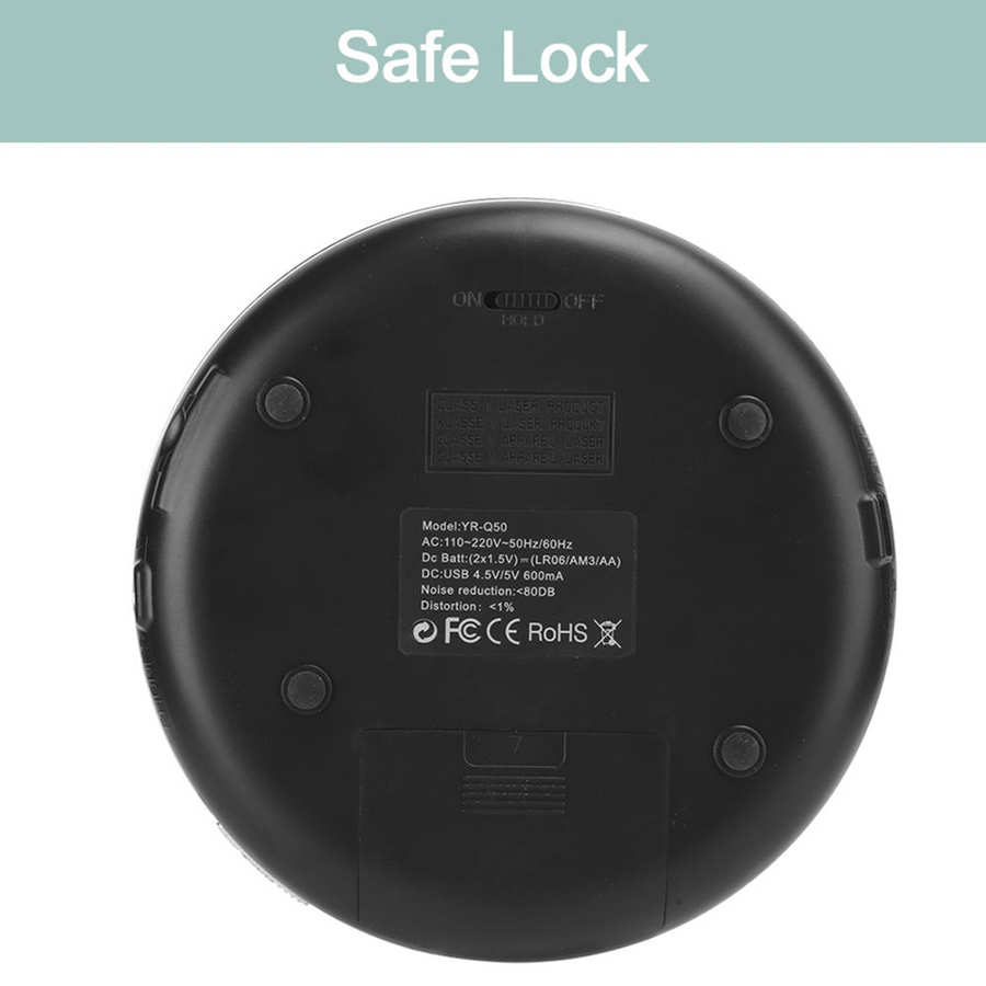 Small Portable CD Player 2.0 Inch Screen Stereo Music Player CD CD-R CD-RW MP3WMA Disk Format CD Player with Headphones Jack