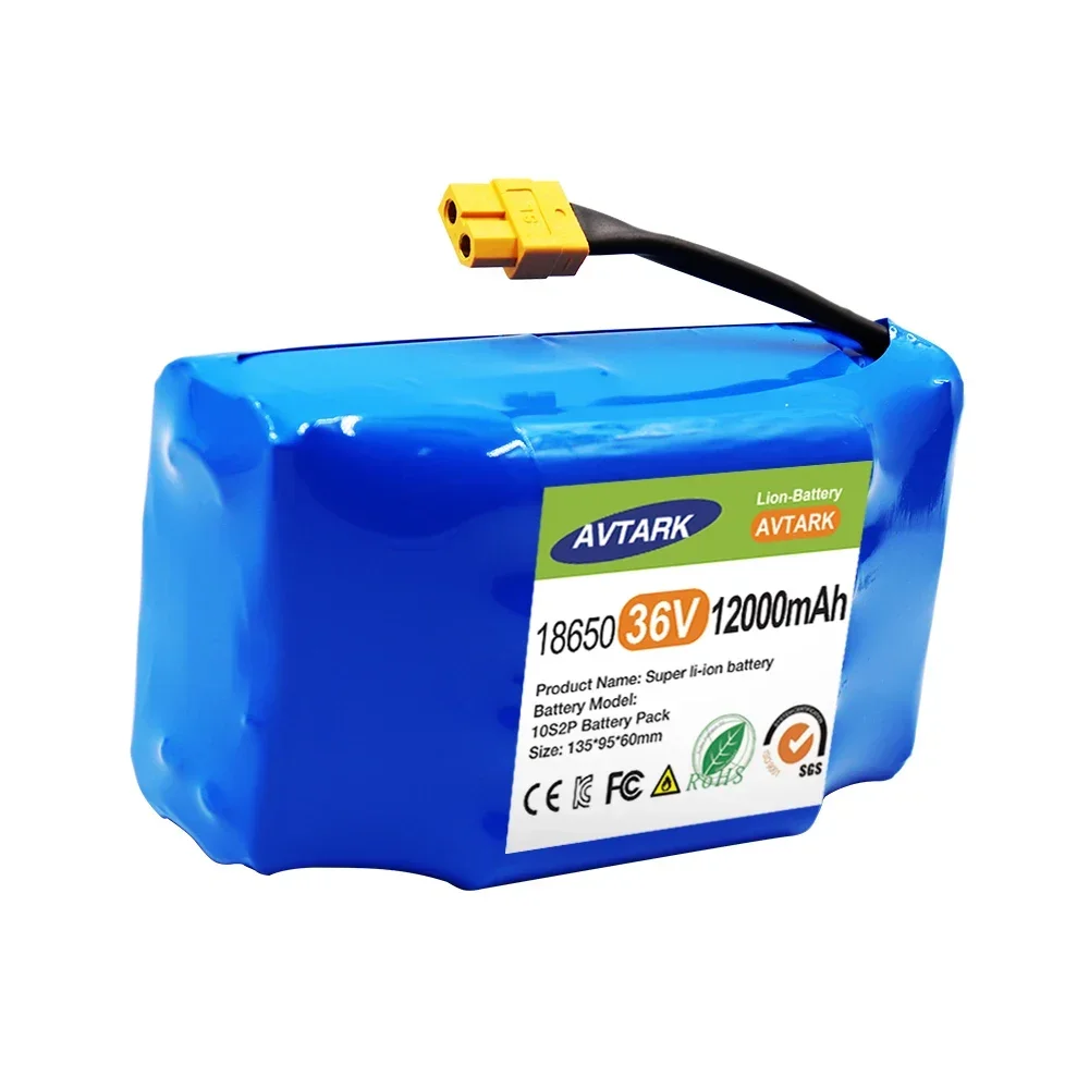 36V 12A battery hoverboard rechargeable li-ion battery pack li-ion cell for electric self balance scooter hoverboard unicycle