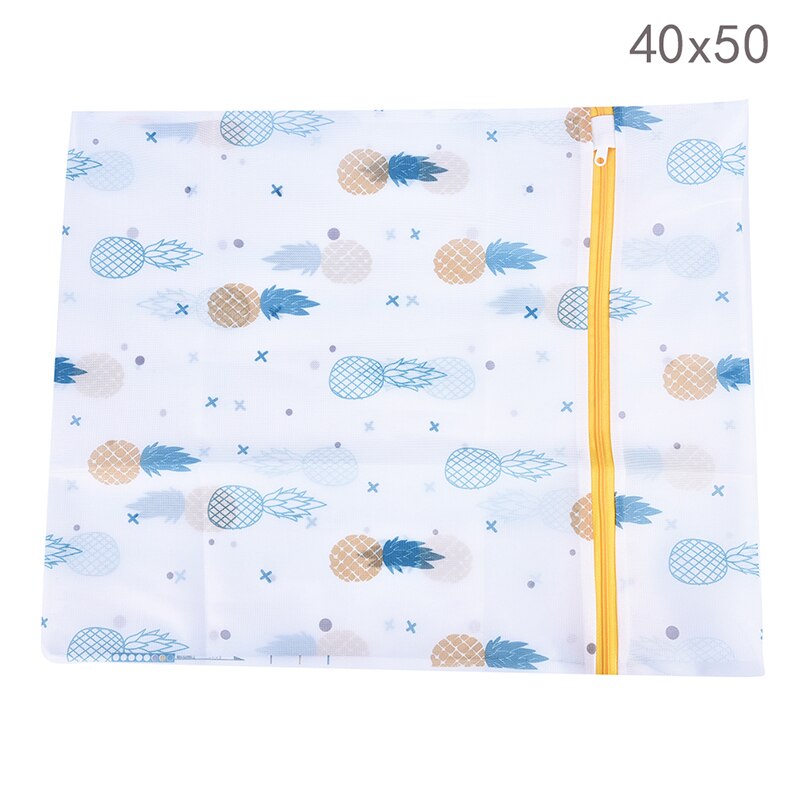 Zippered Mesh Laundry Bag Polyester Washing Net Bag For Underwear Sock Washing Machine Pouch Clothes Bra Bags: D