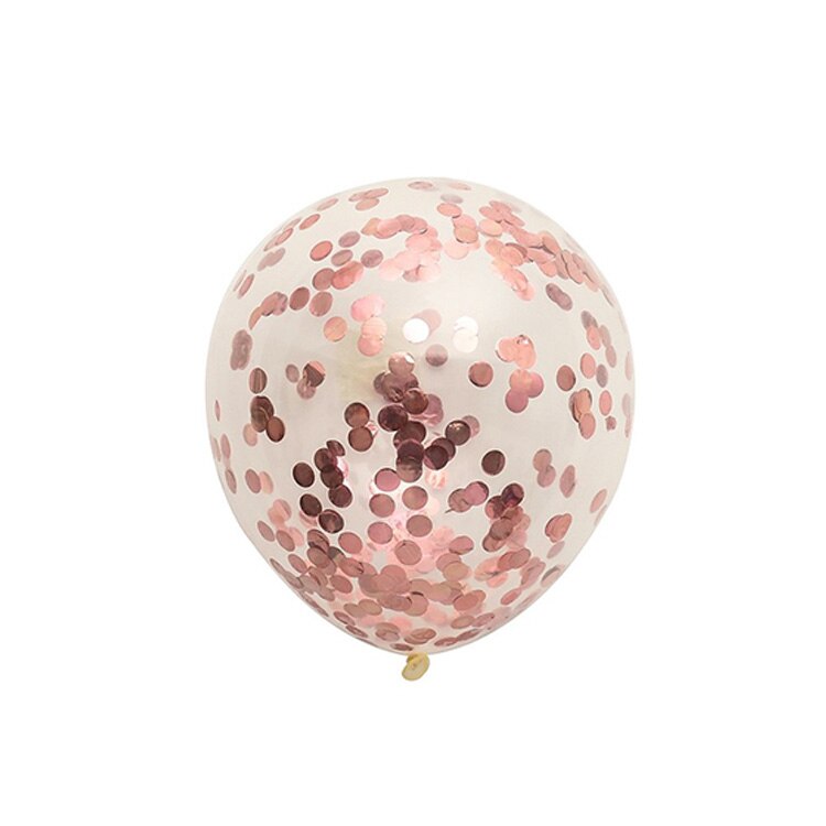 Rose Gold Wedding Birthday Party Balloons Happy Birthday Letter Foil Balloon Baby Shower Anniversary Event Party Decor Supplies: 5pcs Sequin balloons