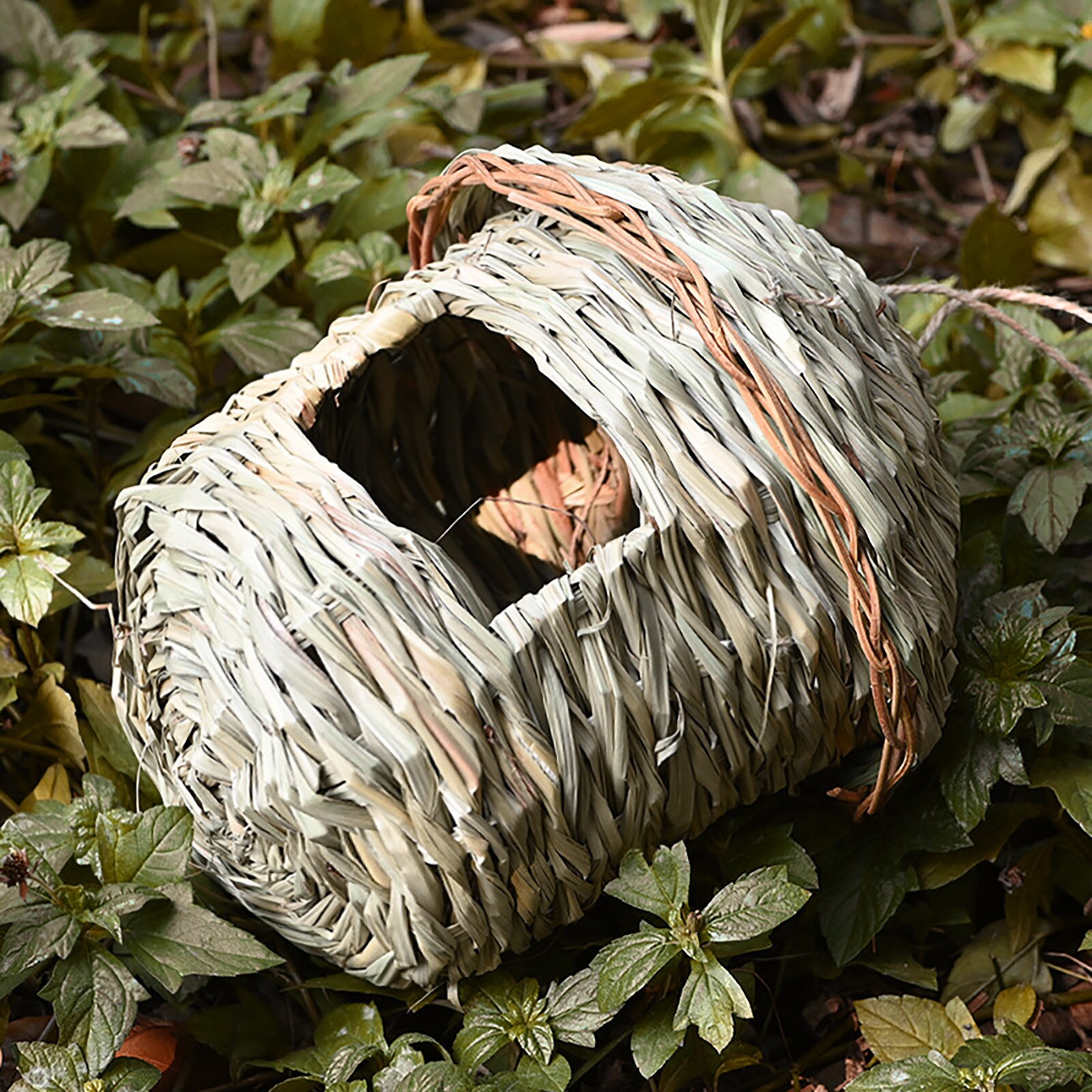 Straw Woven Bird House Nests Box Hanging Bird Nests Home Garden Decoration QW