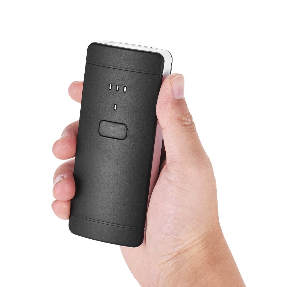 Aibecy Portable Mini Wireless BT Barcode Scanner 1D Handheld Bar Code Reader with USB Cable Receiver Support for Windows XP/Win