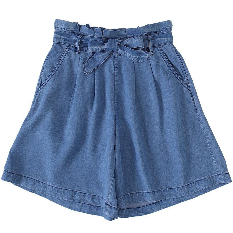 Zomer Jeans Shorts Meisjes Broek Elastische Taille Broek Tieners Meisjes Broek Effen Kleur Kinderen Katoenen Broek Tiener Kleding