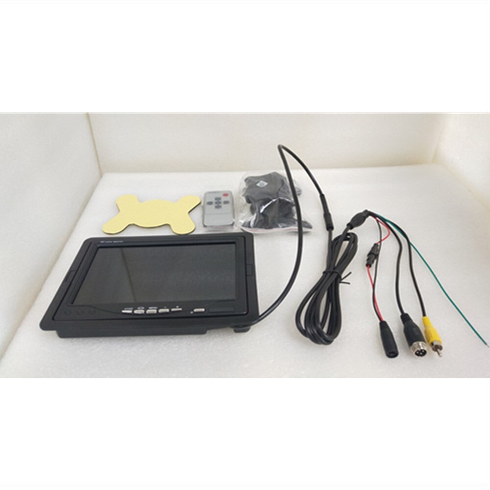Car 7 inch 4 split display 4 channel video input monitor Family bus truck monitor display