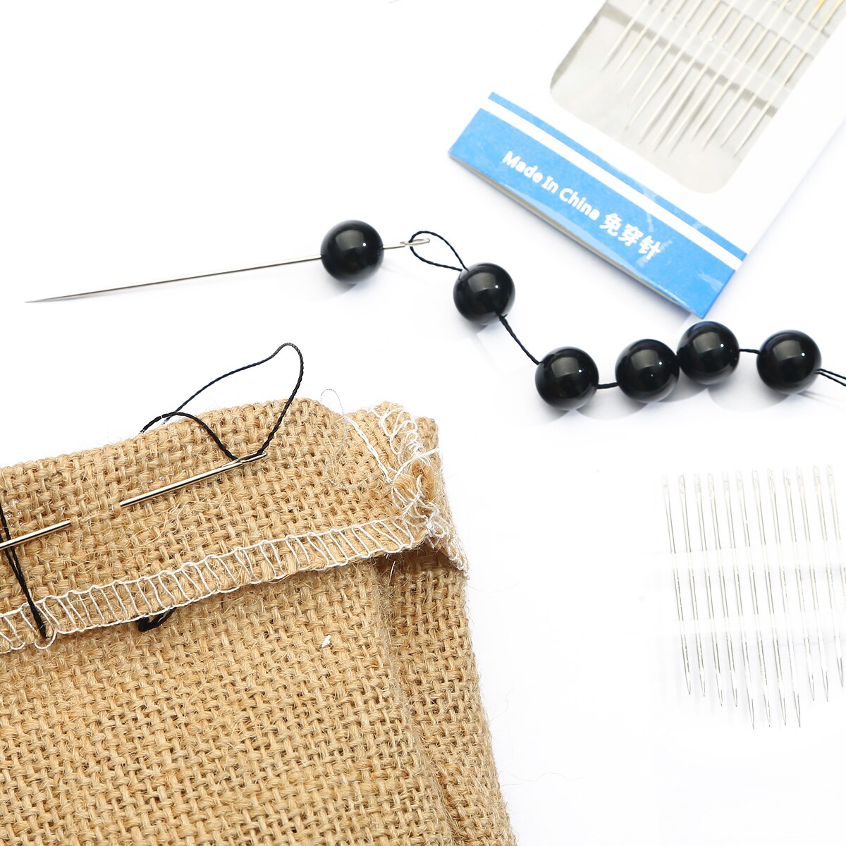 Agujas de acero inoxidable para coser a mano, accesorios de costura para el hogar, múltiples tamaños, agujas de zurcir