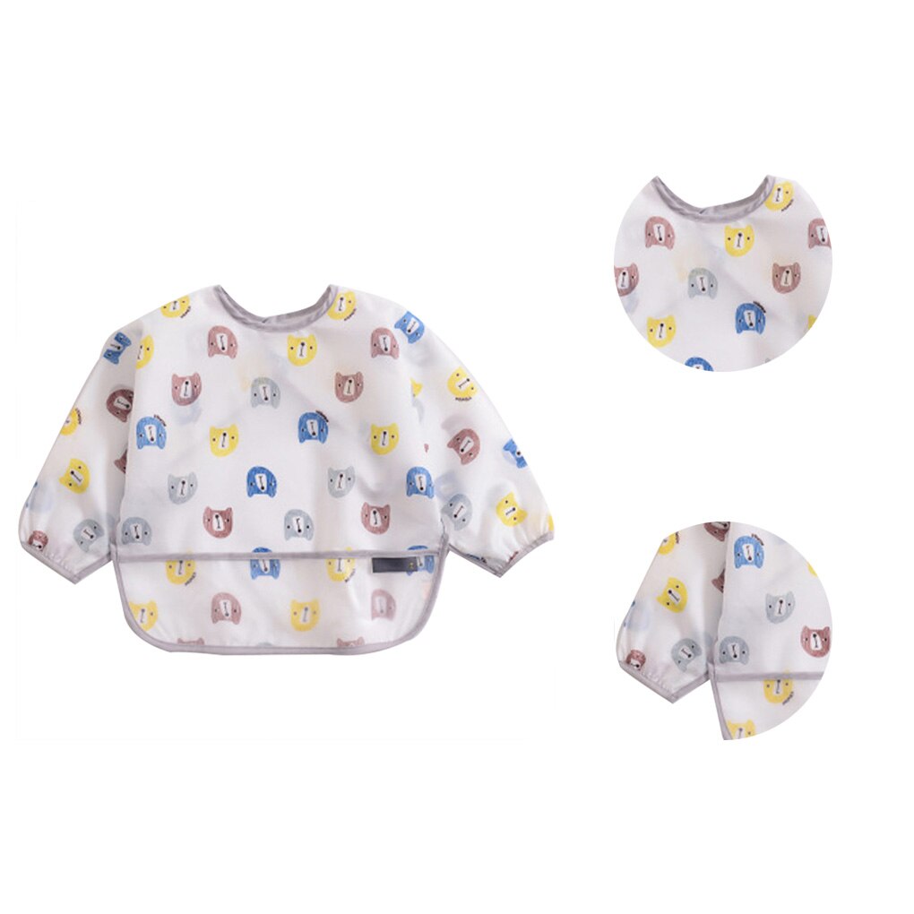 Baby Slabbetjes Jongens Meisjes Baby Tops Waterdichte Cartoon Lange Mouw Unisex Peuter Kleding