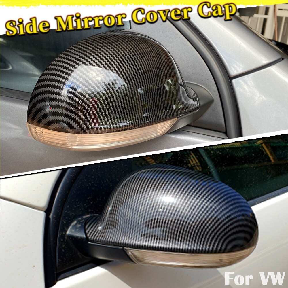 Couvercle de rétroviseur noir de rechange, 2 pièces, pour VW GOLF 5 V MK5 GTI Jetta Passat B5.5 B6 EOS Sharan, aile latérale