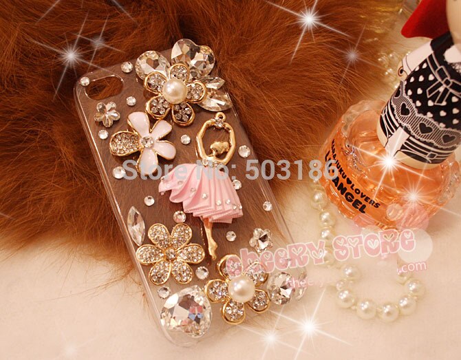 Luxe Rok Ballet Meisje Rhinestone Case Voor Voor Blackberry Keyone KEY2 Sleutel 2 Le Keyone Keyone Crystal Telefoon Gevallen