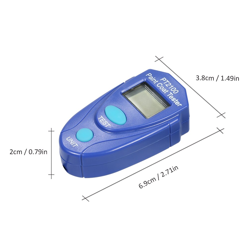 Digital Paint Coating Meter 0-2.0mm/0mil~80mil Automobile Paint Thickness Gauge Precise Car Paint Thickness Coating Meter