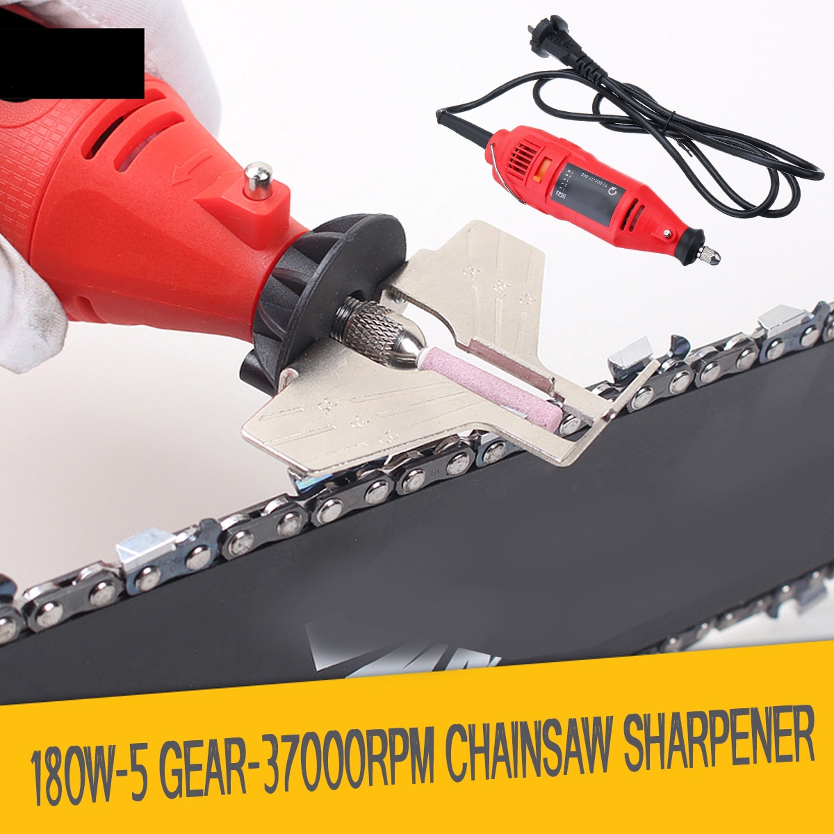 180W 5 Gears Electric Power Chain Saw Sharpener Grinder Machine Garden Tools Portable Electric Chainsaw Sharpening