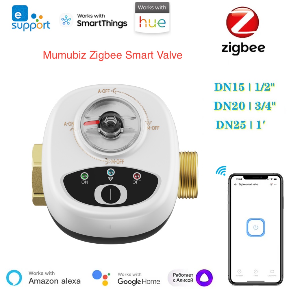 Inteligentny kontroler zaworu Zigbee eWelink DN15/DN20/DN25 zawór kulowy pilot aplikacji sterowanie IP65 wodoodporny zawór wodny współpracuje z Alexa