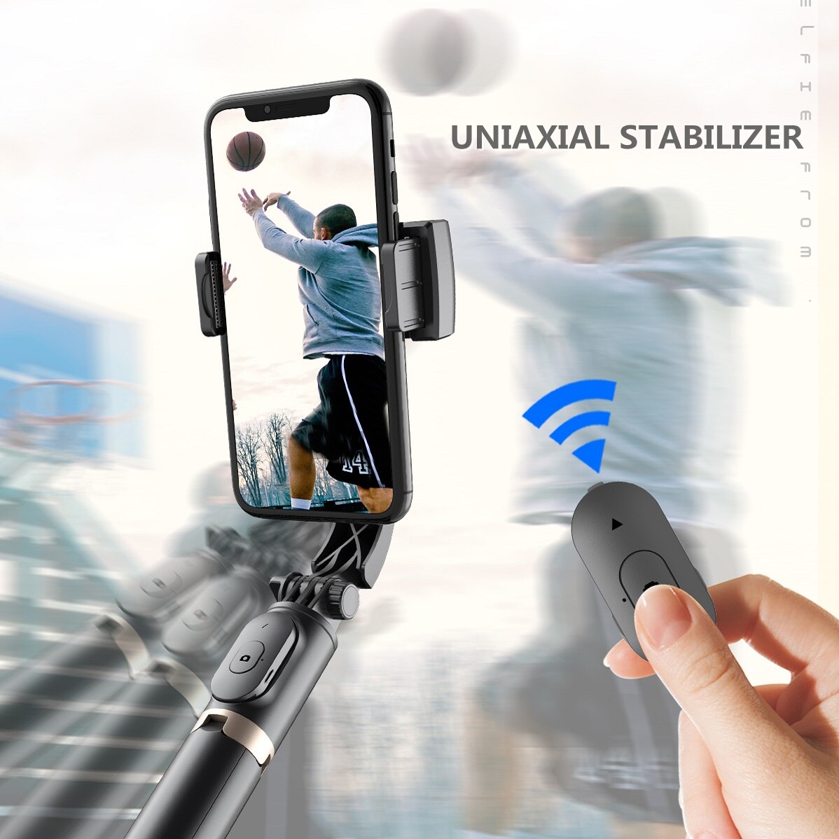 FGCLSY Q08 Bluetooth handheld gimbal stabilizer selfie stick expandable handheld monopod mini tripod For Android IOS