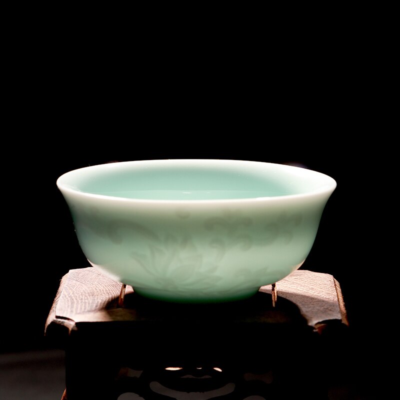 6 pezzi Longquan Celadon Set da tè in ceramica kung-fu accessori ombra verde famiglia Master Mug tazza personale porcellana stoviglie: G 6PCS SET
