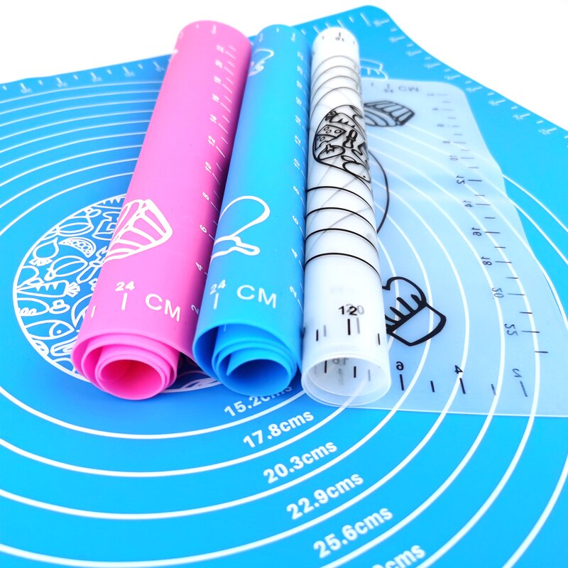 Silicone Baking Mat Thickening Flour Rolling Scale Mat Kneading Dough Pad Baking Pastry Rolling Mat Bakeware Liners