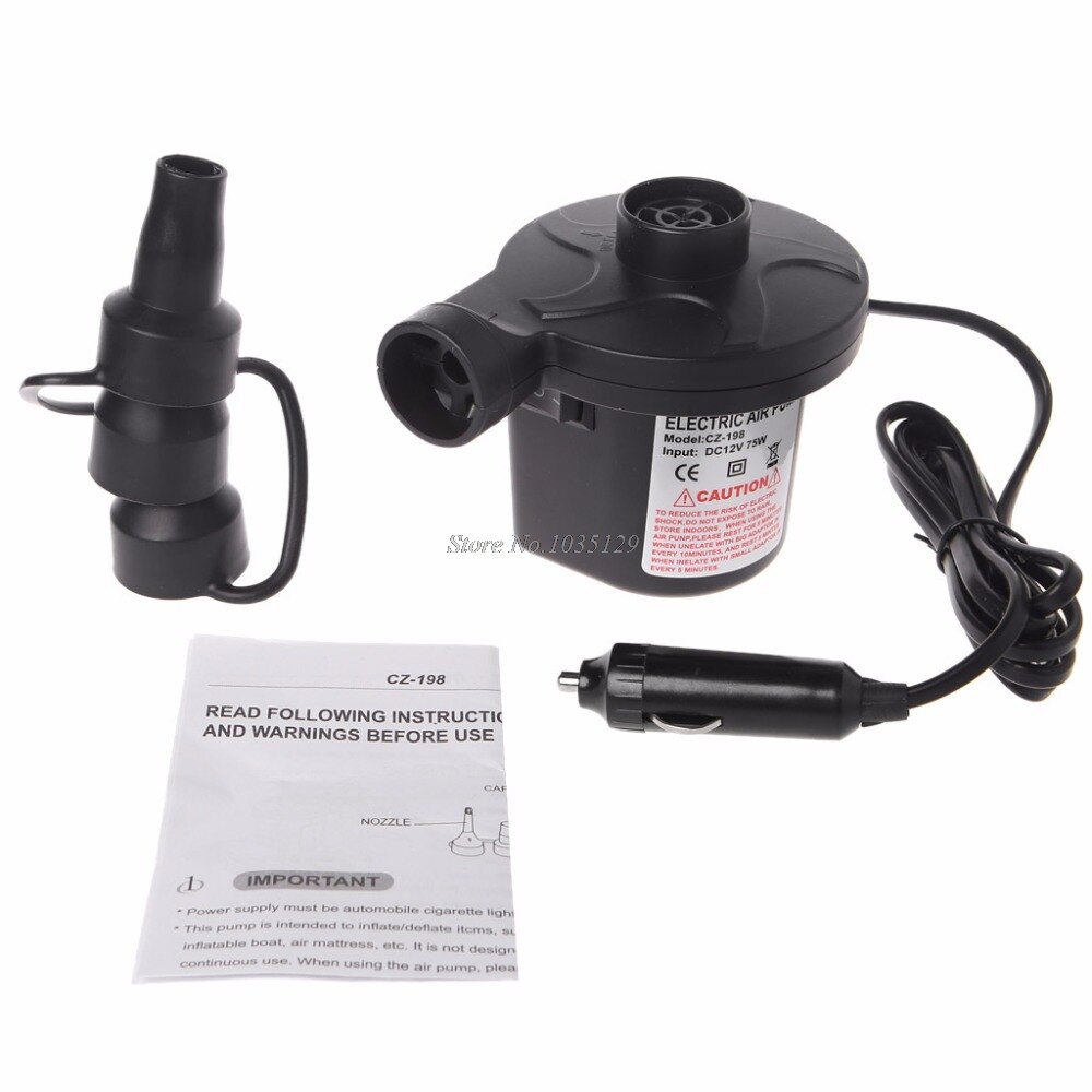 Electric Air Pump Portable Air Mattress Pump Inflator Deflator For Inflatables DC 12V High Pressure Whosale