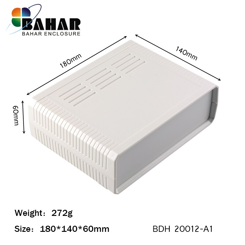 Boîtier plastique ABS 180*140*60mm | Boîtier de commande d'équipement en plastique, boîtier d'instrument de bureau, boîte de jonction