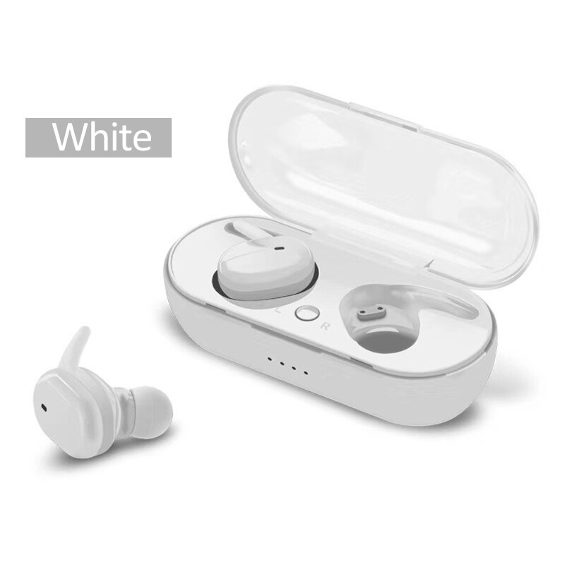 TWS4 Bluetooth Touch Hoofdtelefoon Sport Waterdichte Binaural Oortelefoon Bluetooth 5.0 Draadloze Headset Met Opladen Bin Hoofdtelefoon: white