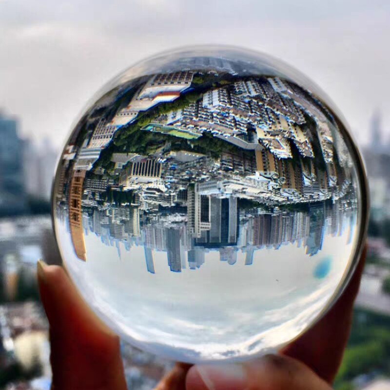 60-120mm White crystal ball transparent ball photography photo glass home decoration living room desk decoration