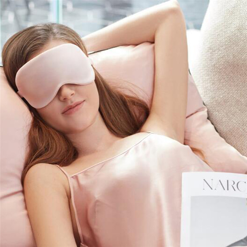 Silk Soft Sleep Mask Shading Natural Sleeping Eye Mask Cover Portable Travel Health Sleep Eyepatch Blindfolds