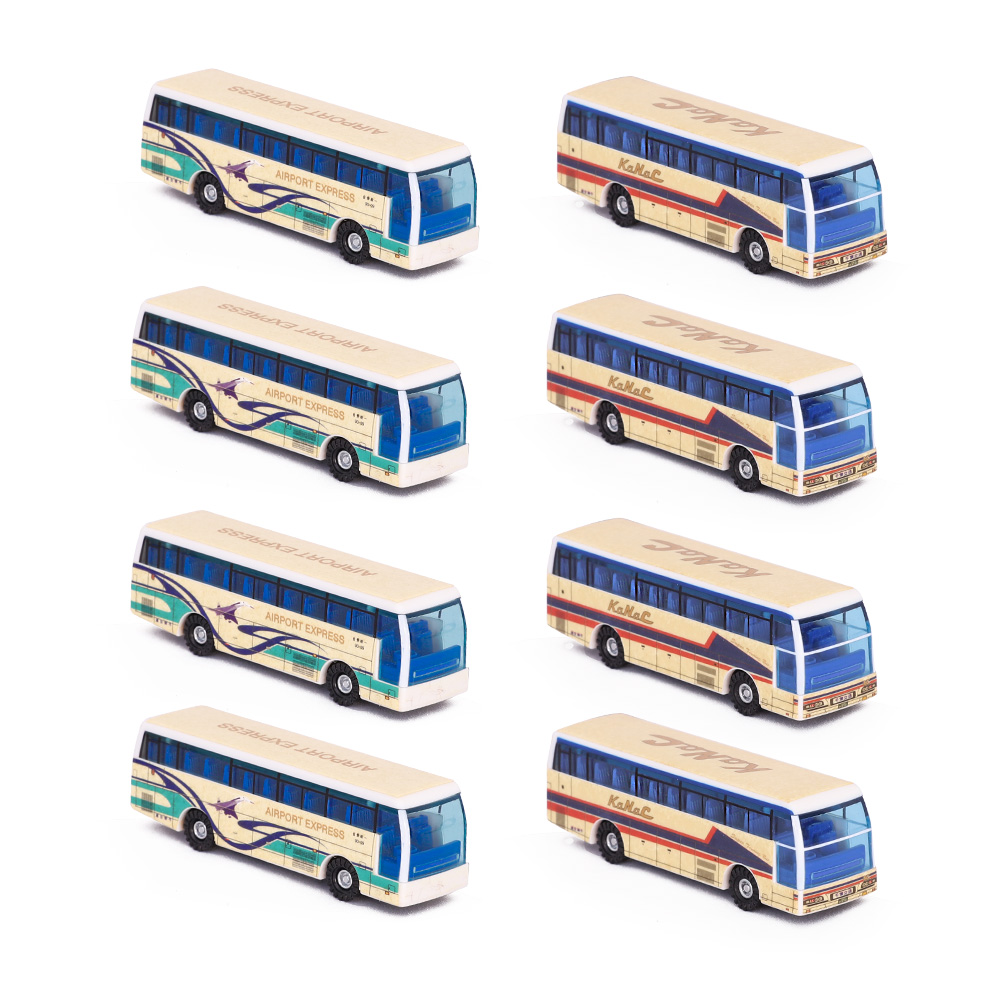 2PCS Scale 1/120 Model Bus For Architectural Model Building Street Landscape Layout