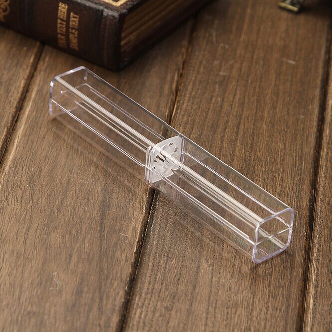 Retail box Pen boxes Plastic Transparent case Pen holder for promotional crystal pen packaging box 10 pieces / lot: Default Title