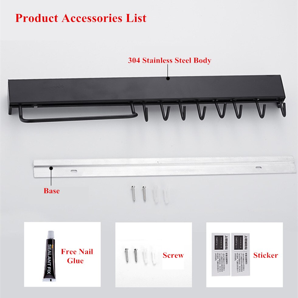 Wall Mounted Kitchen Knife Rack Stainless Steel Pantry Cookware Dinnerware Kitchen Scissor Holder Shelf Storage Cutlery