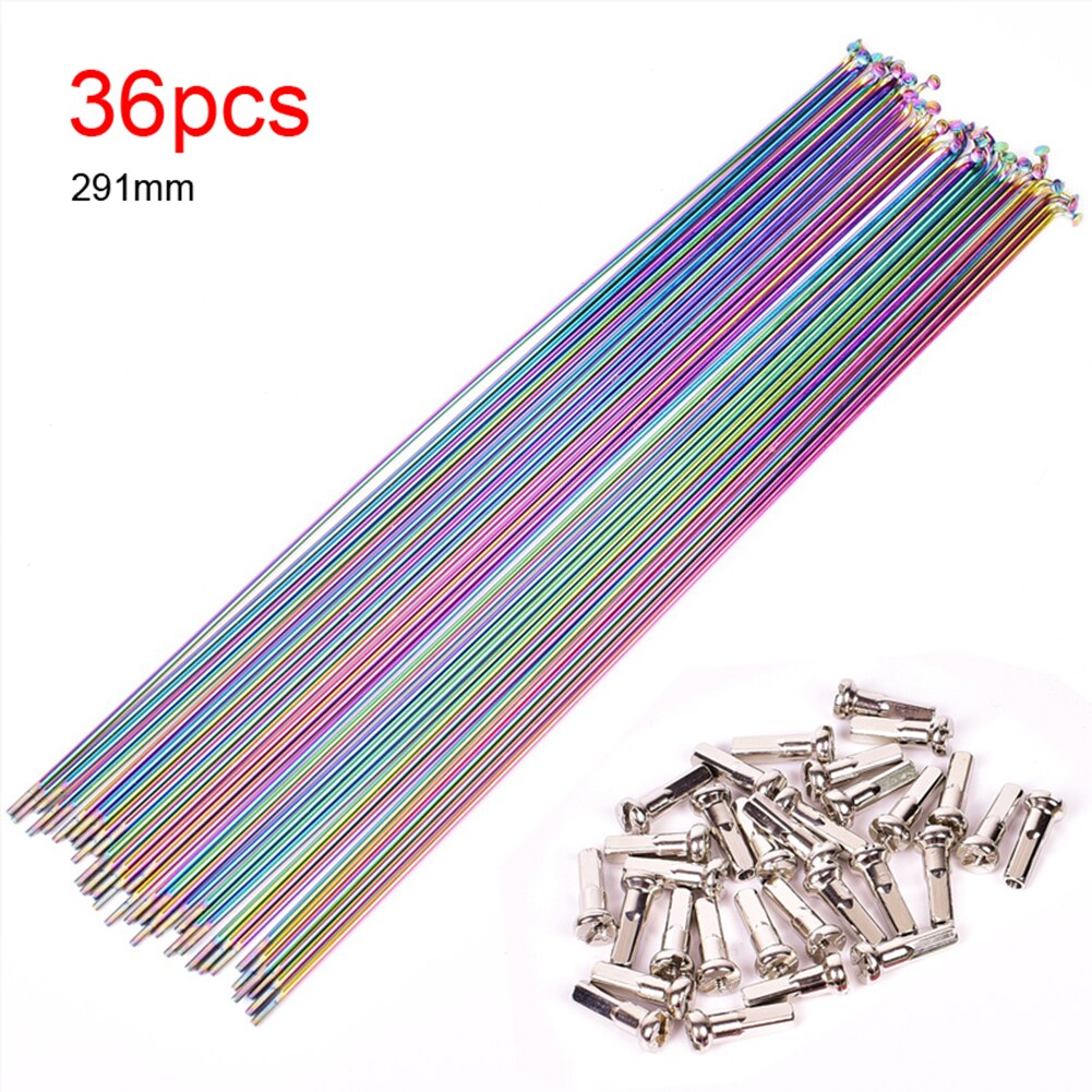 36 stk sykkeleiker og nipler i stål 257-293mm stk 14g mtb terrengsykkeleiker sykkelkomponenter: 291mm