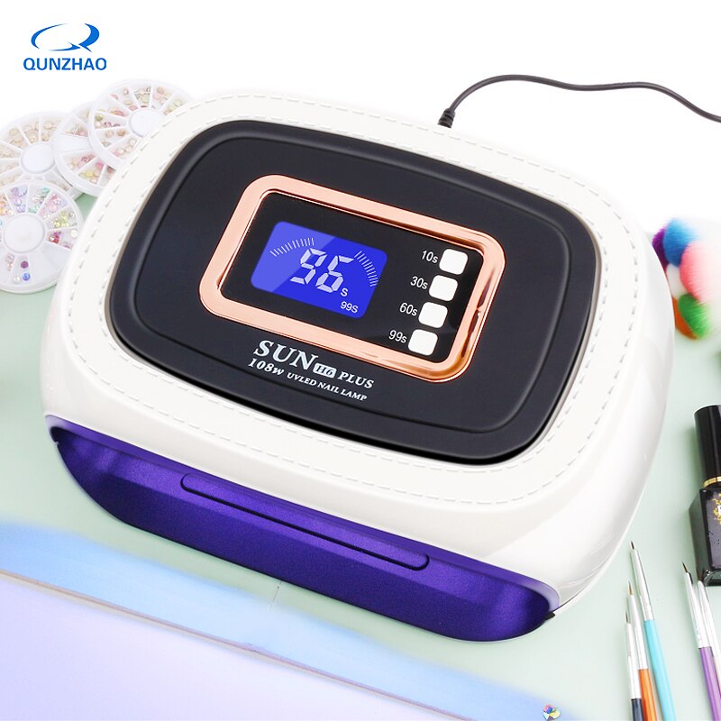 42 leds negletørrer gel tørring sol  h6 plus uv led lampe til neglelak lak manicure islampe nail art værktøjer