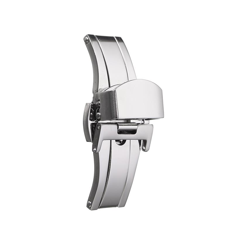 Hebilla plegable para reloj, cierre de presión para correa de reloj de mariposa con doble clic, botón 14/16/18/20/22mm, accesorios para hebillas de reloj