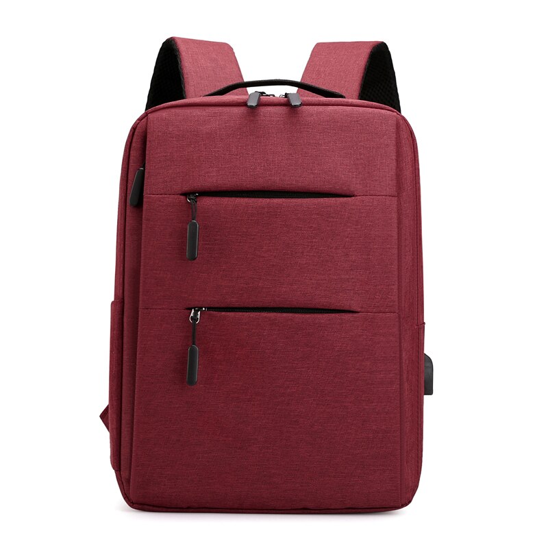 Laptop Bag Backpack Inch with USB Charging Port Backbag Travel Daypacks Male Backpack Business Back Pack Women Men: Red
