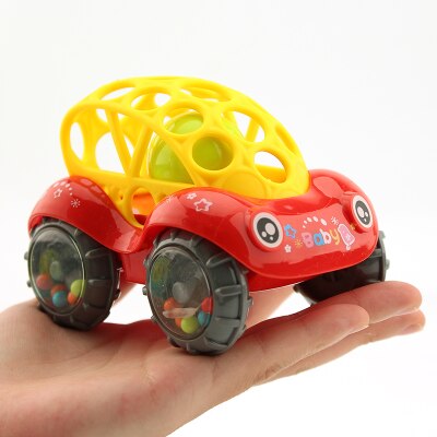 Rammelaar en Roll Auto, diverse Kleuren O Bal Spelen Speelgoed Kids Game Peuter Baby educatief speelgoed voor kinderen Rammelaars 0-2 jaar: red